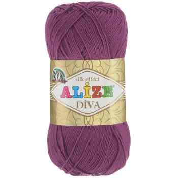 Пряжа для вязания Alize "Diva", цвет: сливовый (297), 350 м, 100 г, 5 шт