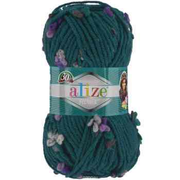Пряжа для вязания Alize "Flower", цвет: морской волны, розовый, серый (5078), 80 м, 100 г, 5 шт