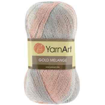Пряжа для вязания YarnArt "Gold Melange", цвет: белый, серый, розовый (9511), 400 м, 100 г, 5 шт