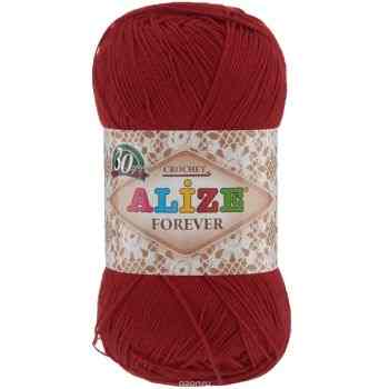 Пряжа для вязания Alize "Forever", цвет: красный (106), 300 м, 50 г, 5 шт