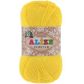 Пряжа для вязания Alize "Forever", цвет: желтый (110), 300 м, 50 г, 5 шт