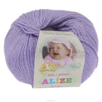 Пряжа для вязания Alize "Baby Wool", цвет: светло-сиреневый (146), 175 м, 50 г, 10 шт