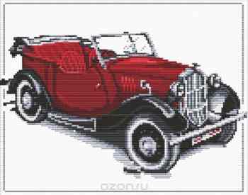 Набор для вышивания крестом Hobby & Pro "Кабриолет", 27 x 21 см S-051