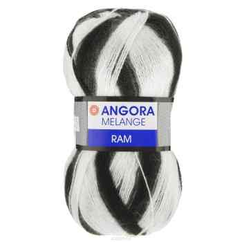 Пряжа для вязания YarnArt "Angora Ram. Melange", цвет: черный, белый (713), 500 м, 100 г, 5 шт