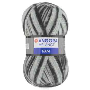 Пряжа для вязания YarnArt "Angora Ram. Melange", цвет: черный, серый (704), 500 м, 100 г, 5 шт