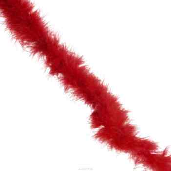 Боа пух, цвет: красный, 1,8 м