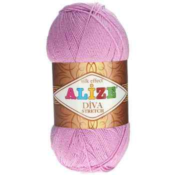 Пряжа для вязания Alize "Diva Stretch", цвет: фуксия (291), 400 м, 100 г, 5 шт