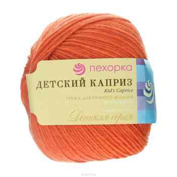 Пряжа для вязания Пехорка "Детский каприз", цвет: оранжевый (284), 225 м, 50 г, 10 шт