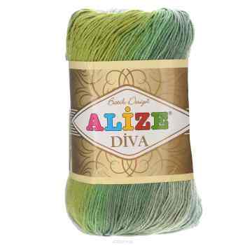 Пряжа для вязания Alize "Diva. Batik Design", цвет: зеленый, салатовый (3284), 350 м, 100 г, 5 шт