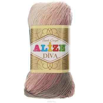 Пряжа для вязания Alize "Diva. Batik Design", цвет: коричневый, бежевый (3303), 350 м, 100 г, 5 шт