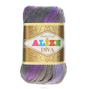 Пряжа для вязания Alize "Diva. Batik Design", цвет: фиолетовый, серый, белый (4116), 350 м, 100 г, 5 шт