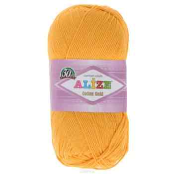 Пряжа для вязания Alize "Cotton Gold", цвет: темно-желтый (14), 330 м, 100 г, 5 шт