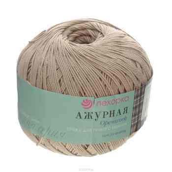 Пряжа для вязания Пехорка "Ажурная", цвет: песочный (124), 280 м, 50 г, 10 шт