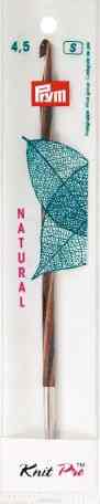 Крючок тунисский съемный "NATURAL" 4,5мм/15см, дерево/металл, многоцветный