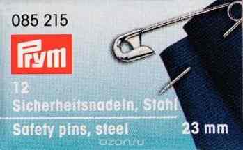 Булавки английские "Prym", цвет: серебристый, 23 мм, 12 шт