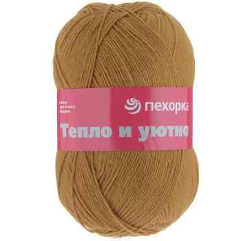 Пряжа для вязания Пехорка "Тепло и уютно", цвет: мед (366), 400 м, 100 г, 5 шт