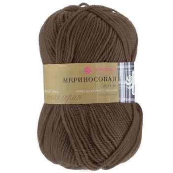 Пряжа для вязания Пехорка "Мериносовая", цвет: коричневый (251), 200 м, 100 г, 10 шт