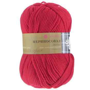 Пряжа для вязания Пехорка "Мериносовая", цвет: красный (06), 200 м, 100 г, 10 шт