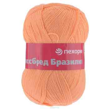 Пряжа для вязания Пехорка "Кроссбред Бразилии", цвет: манго (186), 500 м, 100 г, 5 шт