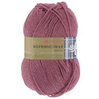 Пряжа для вязания Пехорка "Мериносовая", цвет: амарант (28), 200 м, 100 г, 10 шт