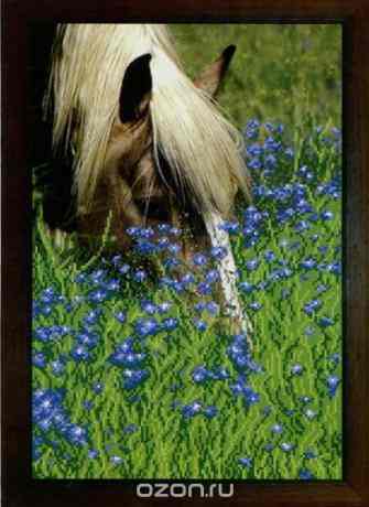 Канва с рисунком для вышивания бисером Hobby & Pro "Степные просторы", 25 х 37 см