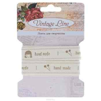 Лента декоративная "Vintage Line", цвет: белый, ширина 1,6 см, длина 1 м. 7709271