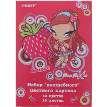 Набор цветного картона Proff "Pop Pixie", 10 листов