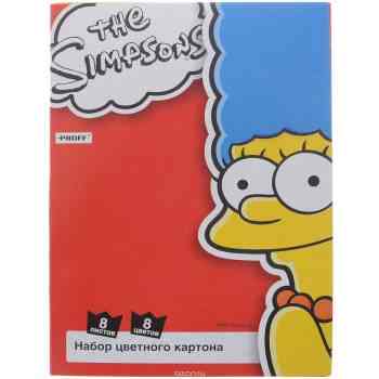 Набор цветного картона "The Simpsons", 8 листов