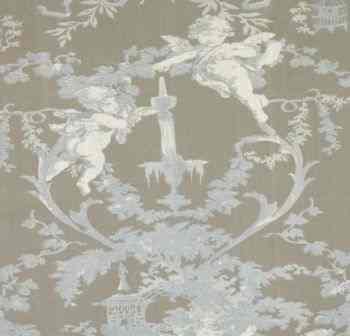 Ткань "Cherubin beige", ширина 110 см, в упаковке 1м, 100% хлопок, коллекция "Les bleus" /Небесно-голубой/. BCH.39