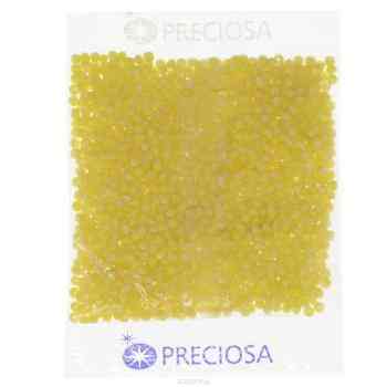 Бисер Preciosa "Ассорти", с белым центром, цвет: желтый, 50 г