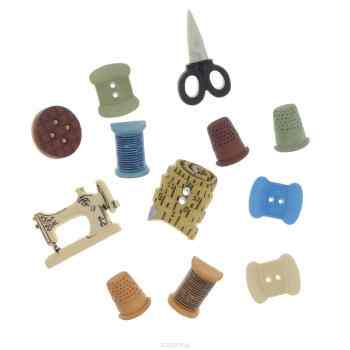 Пуговицы декоративные Buttons Galore & More "Sewing", 12 шт