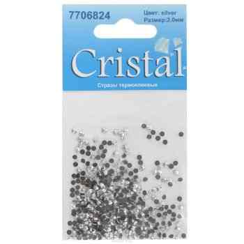 Стразы термоклеевые "Cristal", цвет: серебристый, диаметр 2 мм, 432 шт