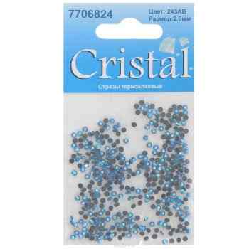 Стразы термоклеевые "Cristal", цвет: светло-синий (243АВ), диаметр 2 мм, 432 шт