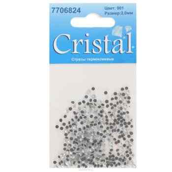 Стразы термоклеевые "Cristal", цвет: белый (001), диаметр 2 мм, 432 шт