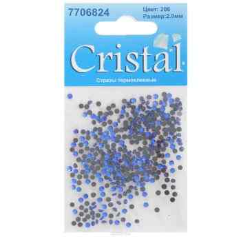 Стразы термоклеевые "Cristal", цвет: синий (206), диаметр 2 мм, 432 шт