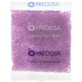 Бисер Preciosa "Ассорти", с цветным центром, цвет: темно-розовый, 50 г. 163142