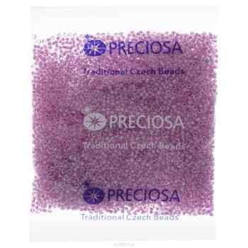 Бисер Preciosa "Ассорти", с цветным центром, цвет: светло-сиреневый, 50 г. 163142