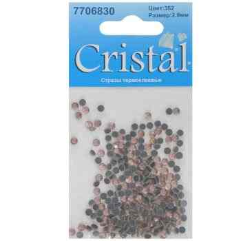 Стразы термоклеевые "Cristal", цвет: светло-коралловый (362), диаметр 2,9 мм, 288 шт