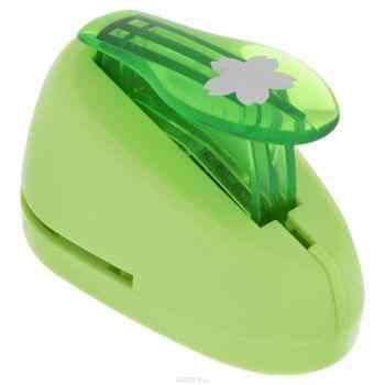 Дырокол фигурный Hobbyboom "Лотос", №4, цвет: салатовый, 1,8 см