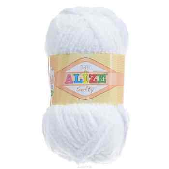 Пряжа для вязания Alize "Softy", цвет: белый (55), 115 м, 50 г, 5 шт