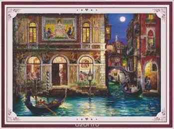 Набор для изготовления картины со стразами Cristal "Ночная Венеция", 55 х 42 см