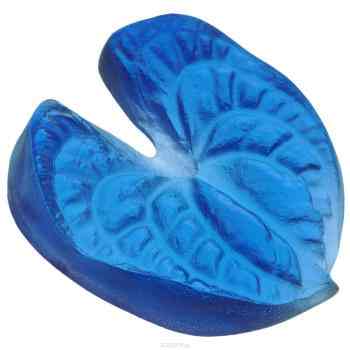 Молд для создания украшений из полимерной глины Fleur "Фактура антуриума. Цветок", цвет: синий