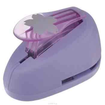 Дырокол фигурный Hobbyboom "Лотос", №4, цвет: сиреневый, 2,5 см