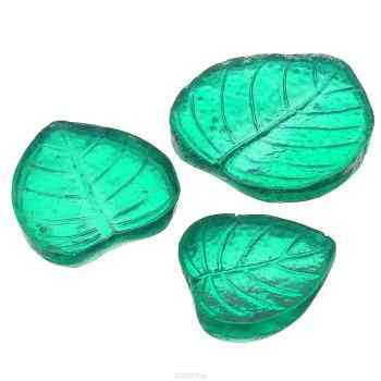 Молд для создания украшений из полимерной глины Fleur "Фактура фиалки. Лист", 3 шт