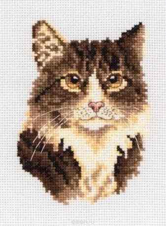 Набор для вышивания крестом Anchor "Brown Tabby", 11 х 8 см