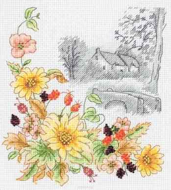 Набор для вышивания крестом Anchor "Autumn Days", 19,5 х 16,5 см