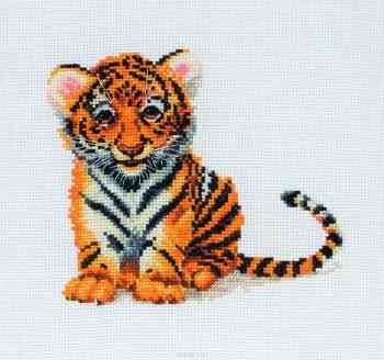 Набор для вышивания крестом Anchor "Little Tiger Cub", 20 х 20 см