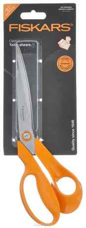 Ножницы для раскроя ткани Fiskars "Classic", цвет: оранжевый, серый, длина 27 см
