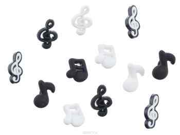 Пуговицы декоративные Buttons Galore & More "Music Notes", 12 шт