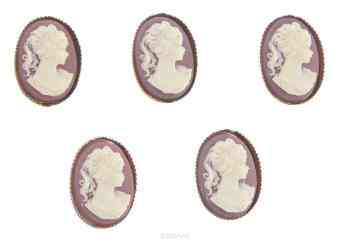 Пуговицы декоративные Buttons Galore & More "Small Cameo", 5 шт
